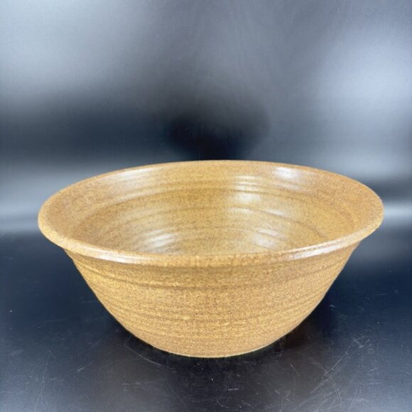 2004 Liberty Pottery Becky Large Stoneware Brown Speckled Bowl Dish Ohio Crafted - Picture 15 of 15